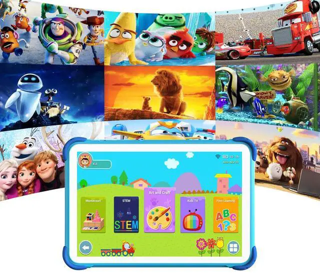 Alt view image 3 of 5 - Kids Tablet 10 inch Tablet for Kids 3-7 32GB ROM Toddler Tablet with Case Stand, Kids Android Tablet with WiFi IPS Screen Kids Software Installed Parents Control Childrens Tablet for Kids Toddlers