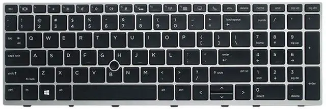 Main image of AUTENS Replacement US Keyboard for HP EliteBook 850 G6 / 755 G6 850 G5 / 755 G5 ZBook 15u G5 / G6 Laptop Silver Frame (Backlight)