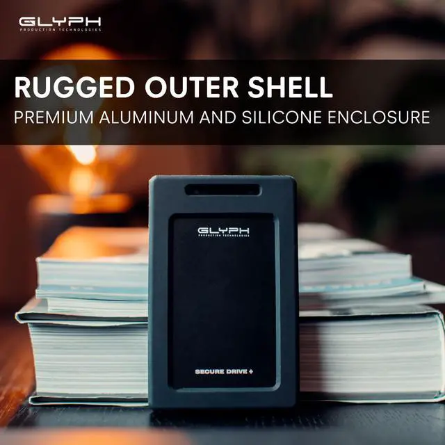 Alt view image 4 of 5 - Glyph SecureDrive+ 5TB Professional Encrypted Rugged Mobile Hard Drive with Bluetooth