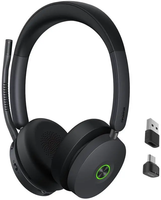 Main image of Yealink BH74 ANC Wireless Bluetooth Headset with Mic for Work, 6-mics Hybrid ANC Tech, Microsoft Teams Premium Open Office Certified Headsets, up to 32h Talking Battery Life, Zoom Certified