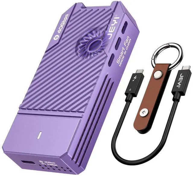 Main image of JEYI 40Gbps USB4 M.2 Enlcosure with Fan, PWM USB C PCIe 3.0x4 NVMe to USB Adapter - Up to 8TB, Full Aluminum Case, Compatible Thunderbolt 3/4 USB3.2/3.1/3.0