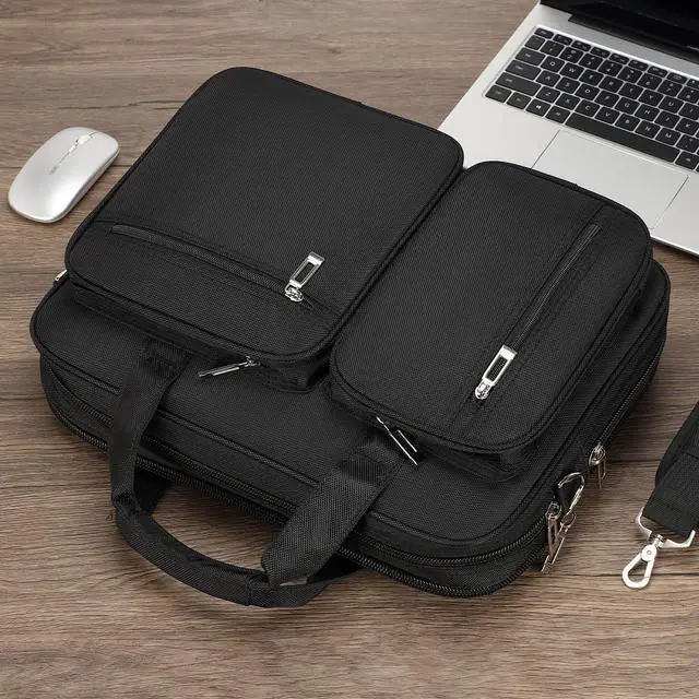 Alt view image 5 of 5 - uxcell 15.6 Inch 360deg Protective Laptop Bag Case, Water-Resistant Laptop Briefcase, Black