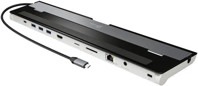 Main image of j5create USB-C 4K HDMI Docking Station (9-in-1), 4K HDMI, 5Gbps USB-A x3, Card Reader, PD 100W, Gigabit Ethernet, Combo Audio Jack, for MacBook, and Windows USB-C Laptop (JCD533)