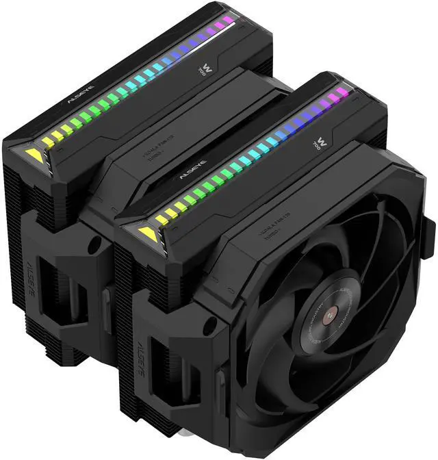 Main image of ALSEYE W700 Pro CPU Cooler Dual-Tower 290W TDP PWM 7 Heat Pipes Copper Bottom Air Cooler ARGB Voice-Activated Synchronized Rhythm Light Cover Koala Fans LGA1700/1200/2011/2066 AM5/AM4 (Black)