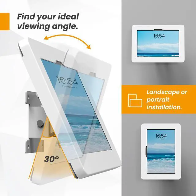 Alt view image 5 of 5 - Beelta Tablet Wall Mount Compatible with 11" Samsung Galaxy Tab A9+ Anti-Theft Lock Adjustable BSW101WJ