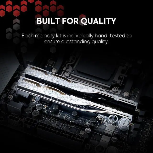 Alt view image 5 of 5 - G.Skill Trident Z5 Royal Neo Series (AMD Expo) DDR5 RAM 32GB (2X 16GB) 6400MT/s CL32-39-39-102 1.40V Desktop Computer Memory UDIMM - Silver (F5-6400J3239G16GX2-TR5NS)