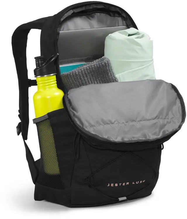 Alt view image 5 of 5 - THE NORTH FACE Women's Every Day Jester Laptop Backpack, TNF Black/Burnt Coral Metallic, One Size