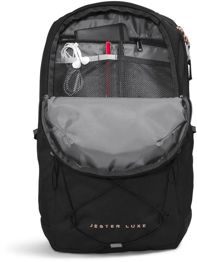 Alt view image 4 of 5 - THE NORTH FACE Women's Every Day Jester Laptop Backpack, TNF Black/Burnt Coral Metallic, One Size