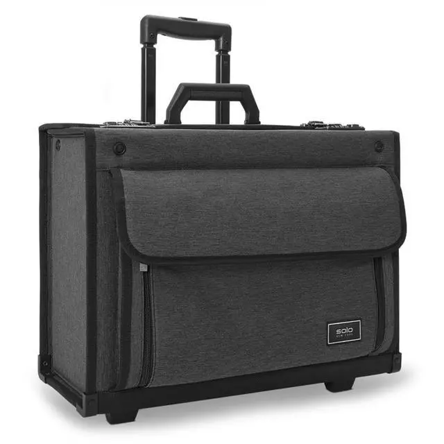 Alt view image 2 of 5 - Solo New York Classic Rolling Catalog Case, Gray, Made from Recycled Materials