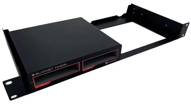 Alt view image 5 of 5 - BLACKJET TX-2DS Thunderbolt 3 Cinema 2-Bay Dock System, Rack Kit, Pro Video Post, YouTube, DIT, Workflow, Edit, NVMe, Thunderbolt 4 or USB4 Supported, Studio, Offload, mac Mini, Photo, Apple, Modular