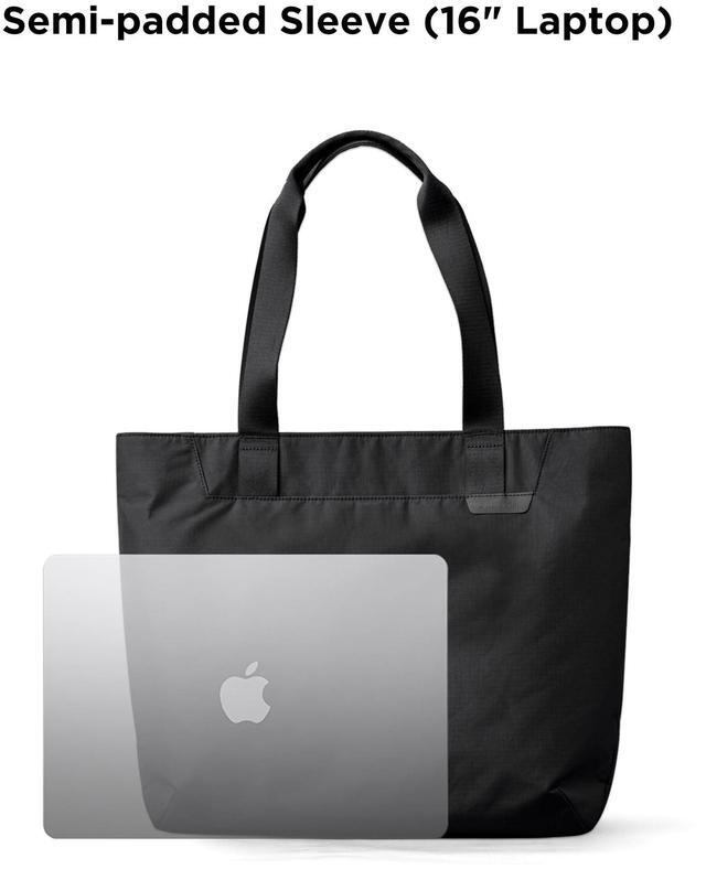Alt view image 2 of 5 - ALPAKA Elements Tote (L) Black/Grey - Spacious Interior Tote Bag with Foldable,Laptop Sleeve,Slip Pockets,Casual Use,Self Standing,Magnetic Front & Main Storage,Weatherproof Fabric,Carabiner Loops