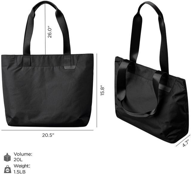 Alt view image 3 of 5 - ALPAKA Elements Tote (L) Black/Grey - Spacious Interior Tote Bag with Foldable,Laptop Sleeve,Slip Pockets,Casual Use,Self Standing,Magnetic Front & Main Storage,Weatherproof Fabric,Carabiner Loops