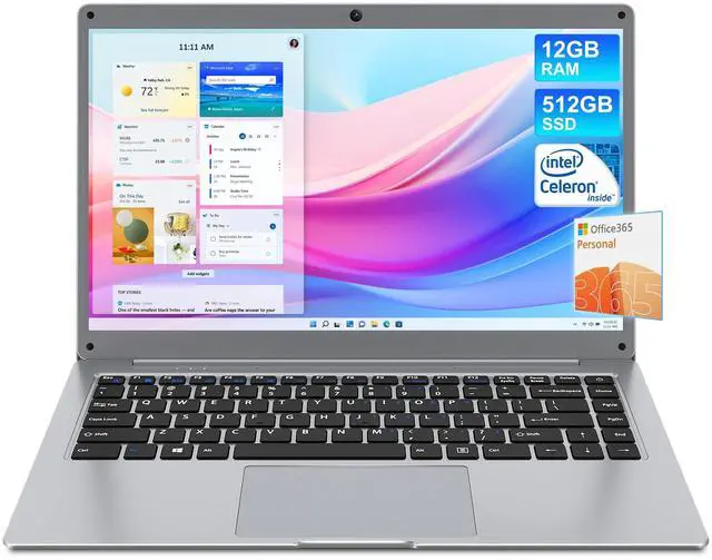 Main image of jumper Laptop Computer 14 Inch, 12GB RAM 512GB SSD, Laptop with FHD 1920x1080 Display, Celeron N4000 CPU, 35.52WH Battery, 2 Speakers, 2.4/5G WiFi, BT4.0, Business Portable Laptops.