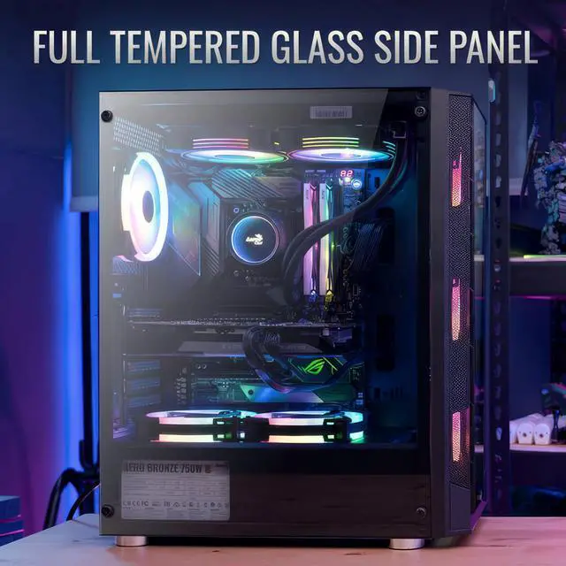 Alt view image 4 of 5 - AeroCool Prism G V2 FRGB Medium Tower Case (Black)