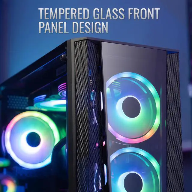 Alt view image 2 of 5 - AeroCool Prism G V2 FRGB Medium Tower Case (Black)