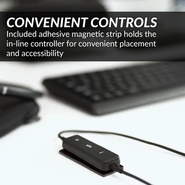 Alt view image 4 of 5 - Cyber Acoustics Professional USB Headset with AI Noise Cancelation (AC-404) - AI Noise Canceling Mic Eliminates Background Noise in Any Environment for Professional Calls, USB-C or USB-A Compatible