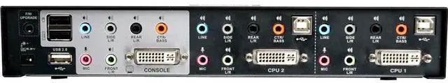 Alt view image 2 of 2 - IOGEAR 2-Port Dual-Link DVI KVMP Switch with 7.1 Audio and Cables GCS1782