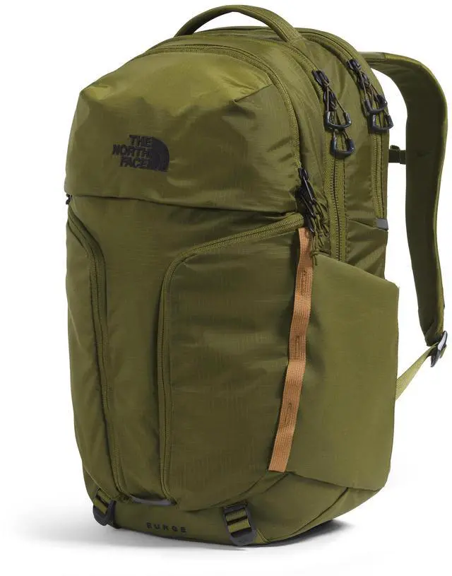 Alt view image 3 of 5 - THE NORTH FACE Women's Surge Commuter Laptop Backpack - PFAS Free, Forest Olive/Utility Brown, One Size