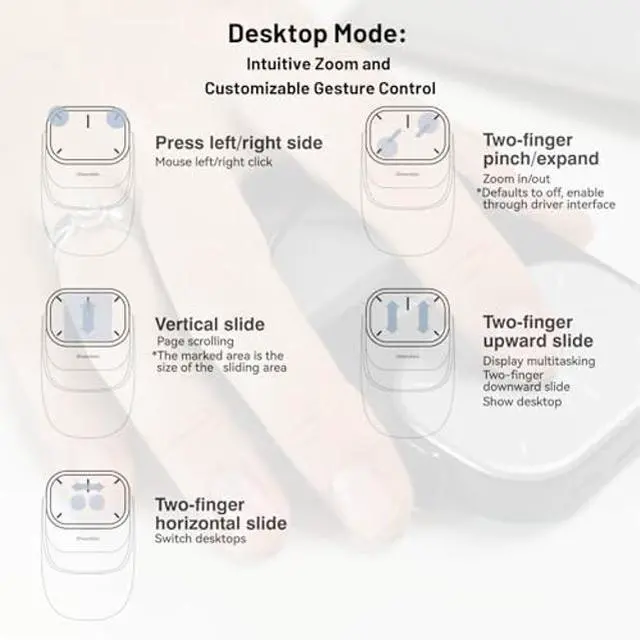 Alt view image 4 of 5 - Cheerdots2 Bluetooth Detachable Air Mouse Touchpad Mouse with Voice Recording, Presentation Clicker Wireless Presenter Presentation Remote with Laser Pointer for Mac, Windows (Basic, Silver)