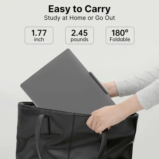 Alt view image 3 of 5 - ForHelp 14' FHD 1200P IPS Portable Laptop Screen Single Right Side Expandable Monitor, Designed for 13-17' Laptops USB-C, HDMI Interface. Compatible Devices PC, Mac, Windows, Android, Switch and PS5