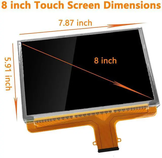 Alt view image 4 of 5 - DJ080PA-01A 8" Touch Screen Radio Digitizer LCD Monitor Navigation for Chevy Silverado Tahoe Colorado Suburban, for GMC Sierra Yukon Canyon Terrian 2015 2016 2017 2018 55 Pin Mylink TouchScreen Radio