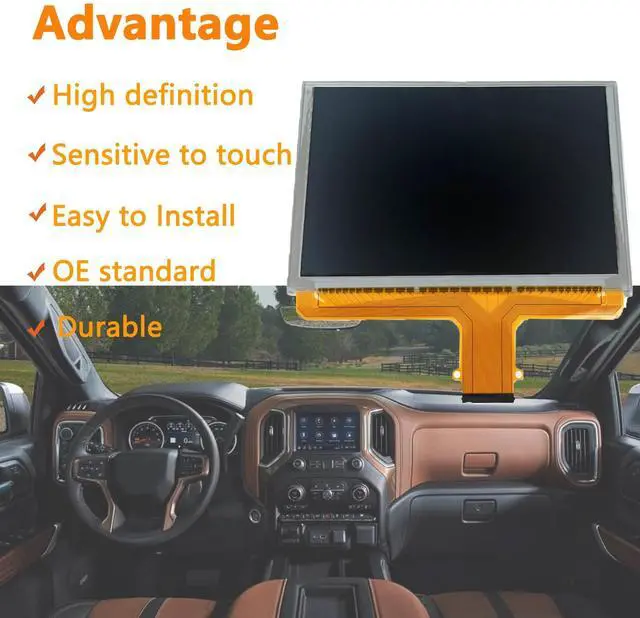 Alt view image 5 of 5 - DJ080PA-01A 8" Touch Screen Radio Digitizer LCD Monitor Navigation for Chevy Silverado Tahoe Colorado Suburban, for GMC Sierra Yukon Canyon Terrian 2015 2016 2017 2018 55 Pin Mylink TouchScreen Radio