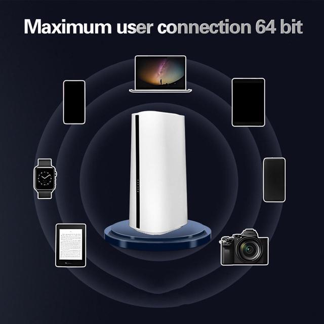 Alt view image 3 of 5 - 5G CPE Router, 2.4G 5.8G Dual Band Cordless 5G Router with SIM Card Slot, Support 64 Users, Portable 5G NR NSA SA Cordless Internet Router for Home Office (US Plug)