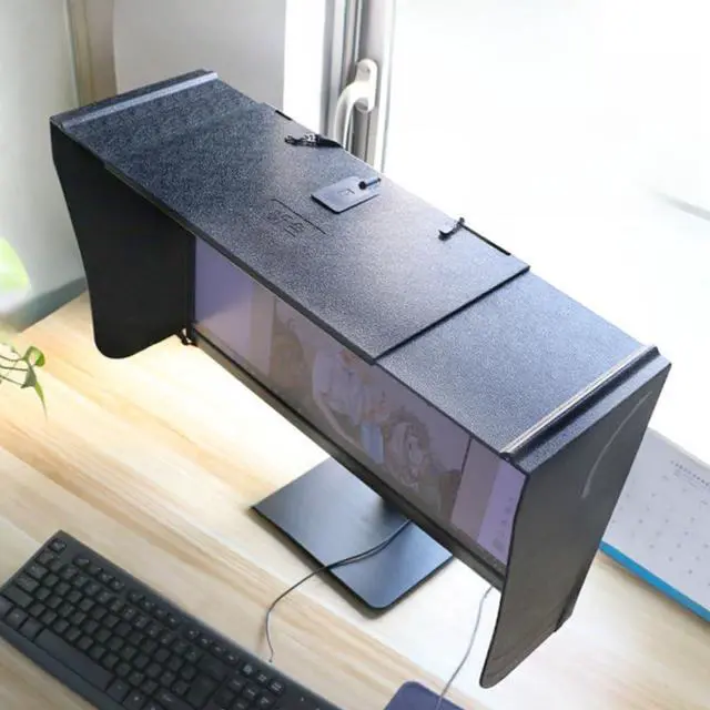 Alt view image 2 of 5 - 17-27 inch Monitor Hood,Suitable for Dell HP Viewsonic Philips Samsung EIZO NEC ASUS ACER BENQ AOC Lenovo, Suitable for Monitor Frame Width of 41-71cm