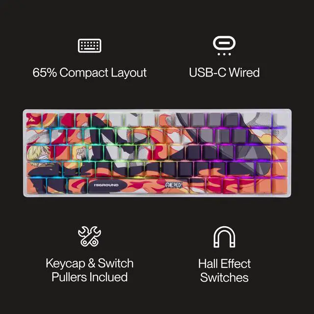 Alt view image 4 of 5 - Higround One Piece x HG Performance B65 Keyboard - Sanji