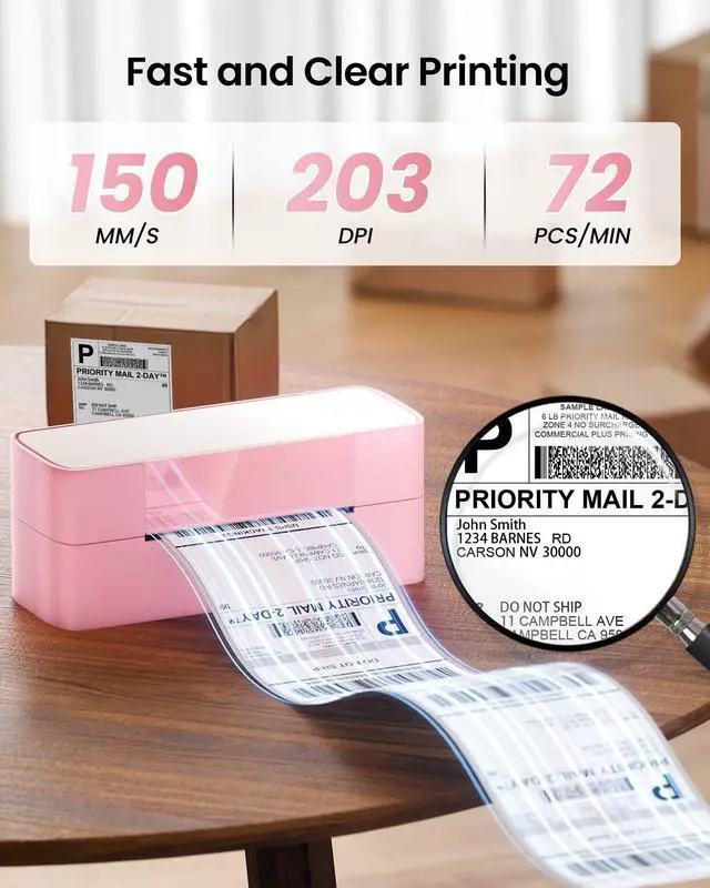 Alt view image 2 of 5 - Itari Bluetooth Thermal Shipping Label Printer, 245-BT Wireless Label Printer 4x6, Desktop Label Printers for Small Business & Shipping Packages, Support iOS, Android, Windows, , Shopify, USPS