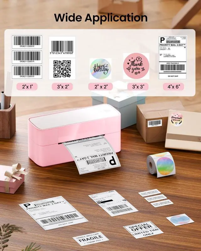 Alt view image 3 of 5 - Itari Bluetooth Thermal Shipping Label Printer, 245-BT Wireless Label Printer 4x6, Desktop Label Printers for Small Business & Shipping Packages, Support iOS, Android, Windows, , Shopify, USPS