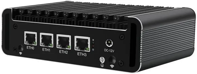 Alt view image 3 of 5 - MOGINSOK Firewall Appliance 2.5Gbe Intel Celeron N5095 Quad Core, 4*Intel I225-V LAN Fanless Mini PC Barebone NO RAM NO SSD Support PFSENSE Router/OPNsense/AESNI