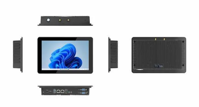 Alt view image 3 of 5 - ONERugged 10.1 inch Industrial Panel PC P10J, 10 Point Capacitive Touch Screen Panel Computer, 8GB+128GB, Celeron N5100, Windows 11 Pro, 2xUSB3.0, HDMI, 2xRS232, 2xLAN, BT5.0/WiFi - Black