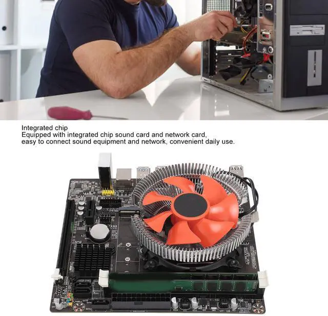 Alt view image 2 of 5 - B75 Motherboard CPU Set, Motherboard CPU Combo with Cooling Fan, I5-3470 CPU, DDR3 Channel, LGA 1155, PCI E M.2 NVME/NGFF, SATA, USB 2.0/3.0, RJ45, VGA & , 3 Phase Power