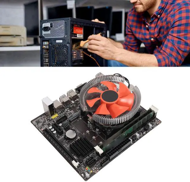 Alt view image 4 of 5 - B75 Motherboard CPU Set, Motherboard CPU Combo with Cooling Fan, I5-3470 CPU, DDR3 Channel, LGA 1155, PCI E M.2 NVME/NGFF, SATA, USB 2.0/3.0, RJ45, VGA & , 3 Phase Power