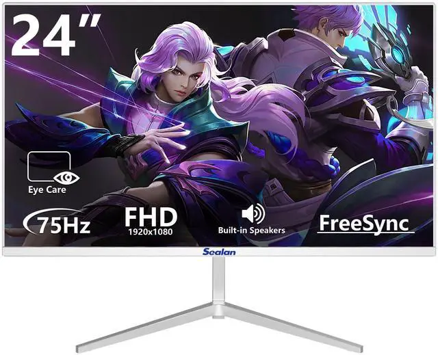 Main image of Sealan 24 inch Computer Gaming Monitor 75Hz Refresh Rate 16:9 Aspect Ratio Ergonomic Tilt & VESA Compatible - Home Office Sync FHD 1920x1080p Visual Experience for Work & Play