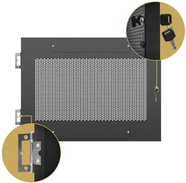Alt view image 2 of 5 - Sound Town Server Rack Doors, for STRK-M8U Server Rack (STRK-DS8U)
