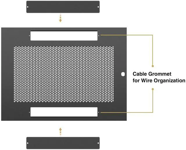 Alt view image 3 of 5 - Sound Town Server Rack Doors, for STRK-M8U Server Rack (STRK-DS8U)