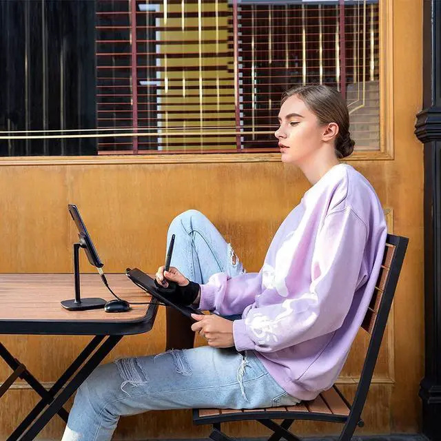 Alt view image 2 of 5 - XPPen Updated Deco 01 V3 Drawing Tablet, 16384 Pressure Sensitivity, 8 Custom Shortcuts, 220 Report Rate for OSU Drawing Pad, Remote Teaching & Animation, Compatible with Android, Windows, macOS