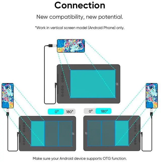 Alt view image 5 of 5 - XPPen Updated Deco 01 V3 Drawing Tablet, 16384 Pressure Sensitivity, 8 Custom Shortcuts, 220 Report Rate for OSU Drawing Pad, Remote Teaching & Animation, Compatible with Android, Windows, macOS