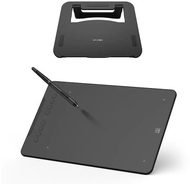 Main image of XPPen Updated Deco 01 V3 Drawing Tablet-16384 Levels of Pressure Battery-Free Stylus 10x6 Inch OSU Graphic Tablet, 8 Hotkeys for Digital Art and AC42 Graphics Tablet Stand Drawing Tablet Stand Laptop