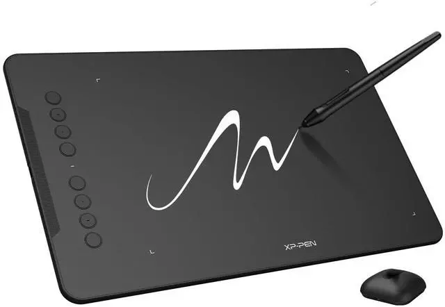 Alt view image 2 of 5 - XPPen Updated Deco 01 V3 Drawing Tablet-16384 Levels of Pressure Battery-Free Stylus 10x6 Inch OSU Graphic Tablet, 8 Hotkeys for Digital Art and AC42 Graphics Tablet Stand Drawing Tablet Stand Laptop
