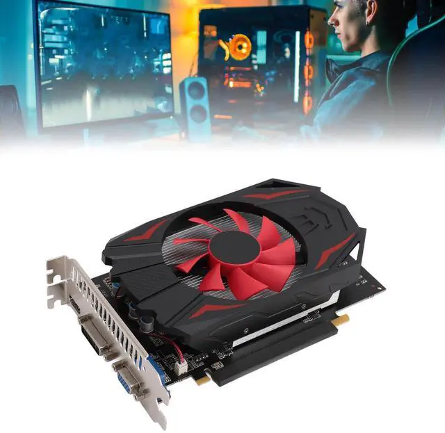 Alt view image 4 of 5 - GTX1050 Gaming Graphics Card, 2GB DDR5 128bit Computer Graphics Card 2560x1600, PCIE 2.0 X16 Desktop PC Graphics Video Card with Single Fans, Low Noise and Quiet Work