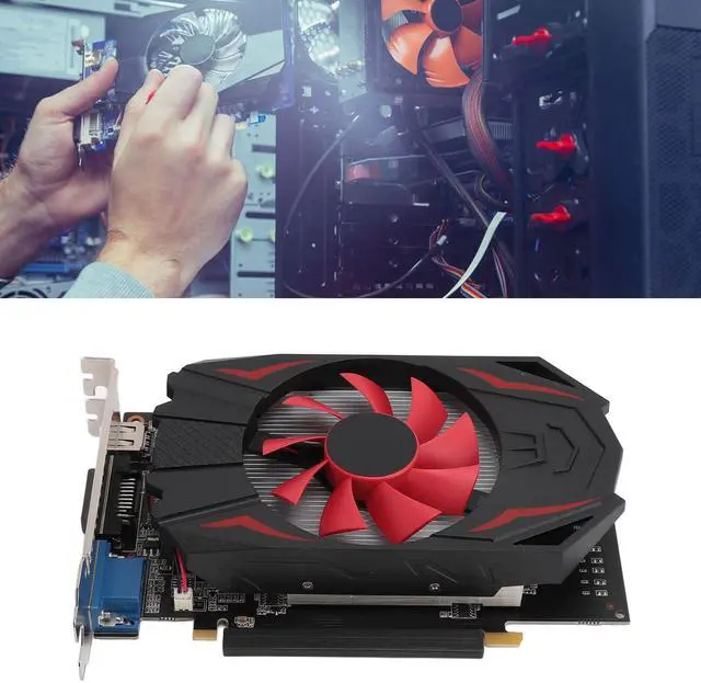 Alt view image 5 of 5 - GTX1050 Gaming Graphics Card, 2GB DDR5 128bit Computer Graphics Card 2560x1600, PCIE 2.0 X16 Desktop PC Graphics Video Card with Single Fans, Low Noise and Quiet Work
