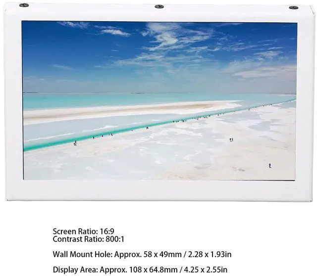 Alt view image 2 of 5 - 5 Inch Portable Monitor, External Display Screen, HD Laptop Screen Extender with Dual Built in Speakers, Wide Application for PC/Laptop/Rpi/TV/Switch