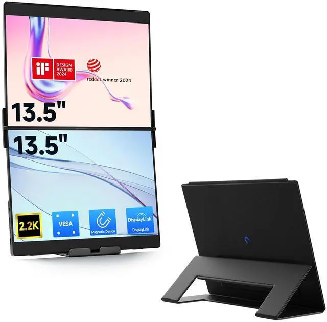 Main image of JSAUX FlipGo Pro 13.5" 2.2K Dual Screen Portable Monitor & Flex Folio
