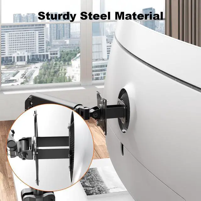 Alt view image 3 of 5 - Bundle 17-49 inch Heavy Duty Dual Monitor Arm and VESA dapter Plate Bracket