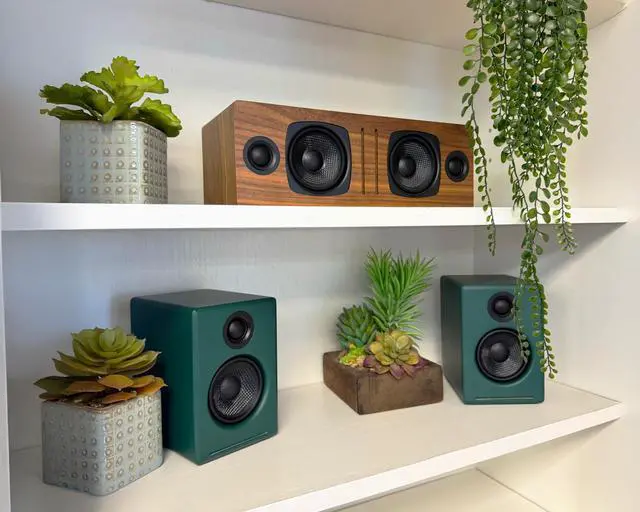 Alt view image 4 of 5 - Audioengine A2+ Desktop 24 Bit Limited Edition Wireless Bluetooth Desktop Speakers - 60W Computer Speakers for Music and Gaming