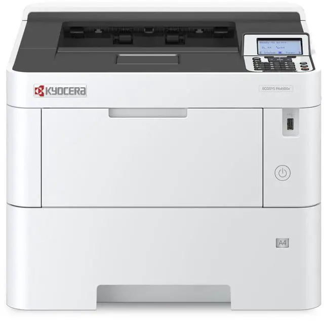 Main image of KYOCERA ECOSYS PA4500x Monochrome Laser Printer, 47 ppm, 600 x 600 dpi and Up to Fine 1200 dpi, 600 Sheet Tray, 100 Sheet MPT, Duplex, 5 Line LCD w/Hard Key Panel, Gigabit Ethernet, USB, 512 MB