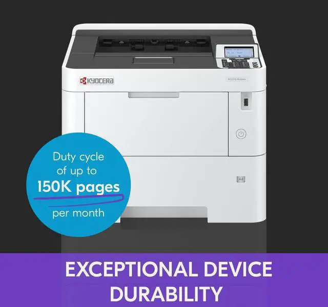 Alt view image 2 of 5 - KYOCERA ECOSYS PA4500x Monochrome Laser Printer, 47 ppm, 600 x 600 dpi and Up to Fine 1200 dpi, 600 Sheet Tray, 100 Sheet MPT, Duplex, 5 Line LCD w/Hard Key Panel, Gigabit Ethernet, USB, 512 MB